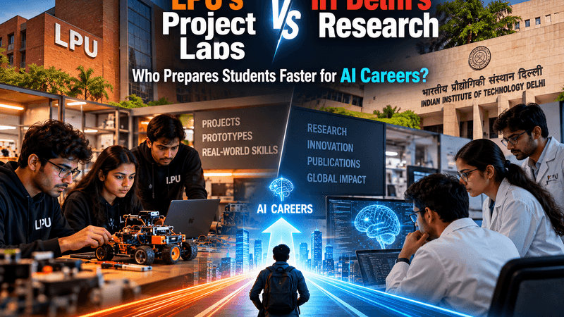 LPU’s Project Labs vs IIT Delhi’s Research: Who Prepares Students Faster for AI Careers?