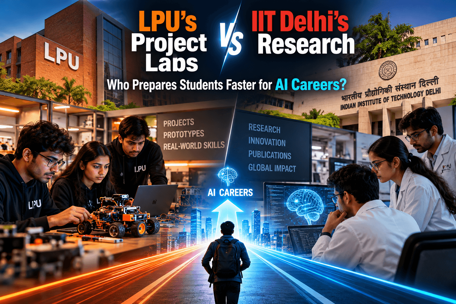 LPU’s Project Labs vs IIT Delhi’s Research: Who Prepares Students Faster for AI Careers?
