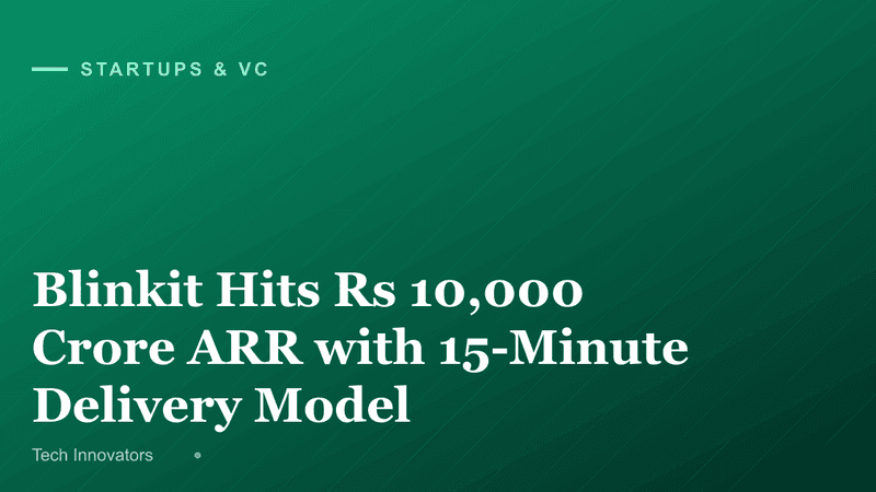 Blinkit Hits Rs 10,000 Crore ARR with 15-Minute Delivery Model